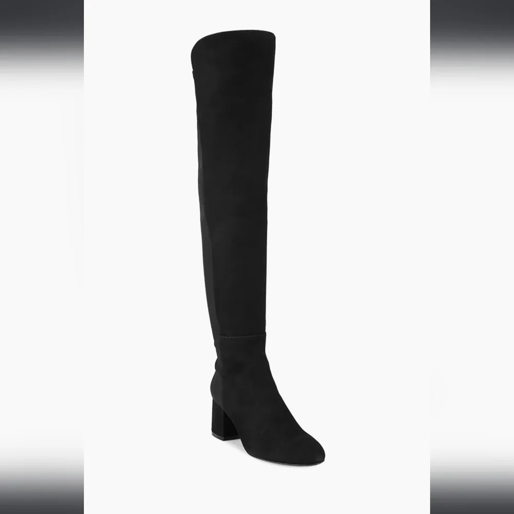Stuart Weitzman knee high black seude boots - Picture 2 of 11